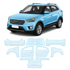 Антигравійна захисна бронеплівка за лекалами для Hyundai Creta I 2015-2017 - повний кузов