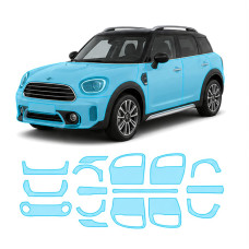 Антигравийная защитная бронепленка по лекалам для Mini Countryman F60 facelift 2020-2023 - полный кузов