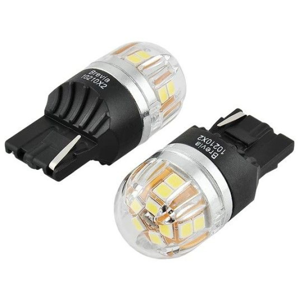 LED автолампа Brevia Spower 12/24V T20 W21W 15x2835SMD 330Lm 6000K CANbus W3x16d 2 шт (10210X2)