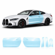 Антигравийная защитная бронепленка по лекалам для BMW M3 G80 2020-2024 - зоны дверей и стойки окон