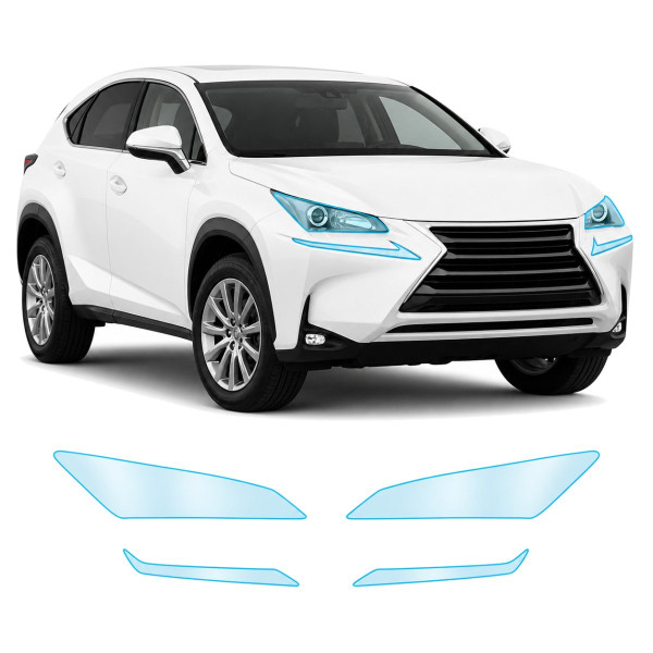 Антигравийная защитная бронепленка по лекалам для Lexus NX AZ10 2014-2017 - оптика (фары и ПТФ)