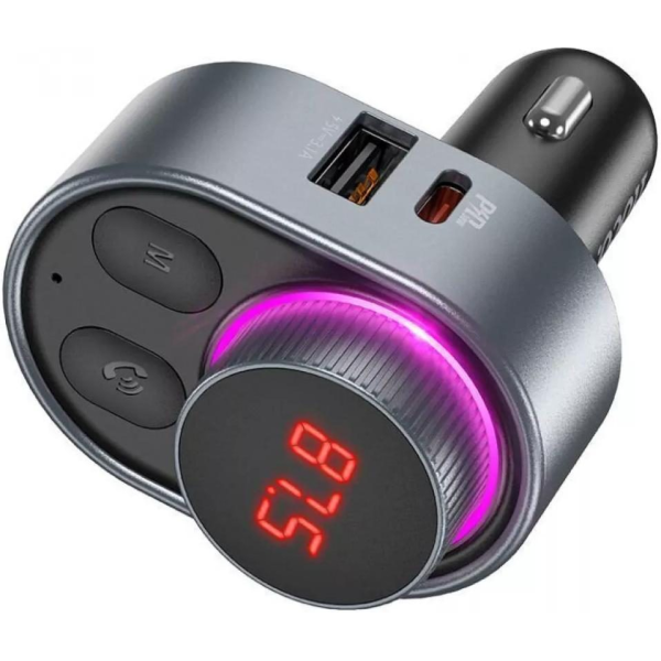 Автомобільний FM модулятор (трансмітер) Hoco E72 Alegria PD30W (6931474780836)