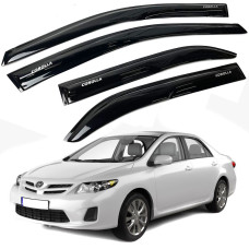 Дефлектори вікон вітровики Acrylic для Toyota Corolla (E140 - E150) 2007-2014 Гнучкі