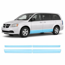 Антигравийная защитная бронепленка по лекалам для Dodge Grand Caravan V 2008-2020 - нижняя зона кузова пороги