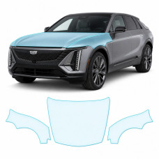 Антигравийная защитная бронепленка по лекалам для Cadillac Lyriq EV 2022- капот и передние крылья