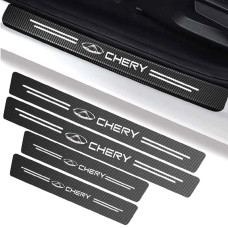 Защитная пленка накладка на пороги для Chery Черный Карбон 4 шт