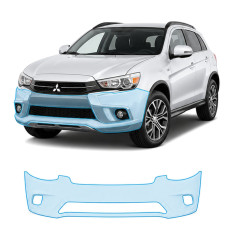 Антигравійна захисна бронеплівка за лекалами для Mitsubishi ASX I facelift 2016-2023 - передній бампер
