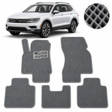 Килимки в салон EVA для Volkswagen Tiguan II USA Allspace 2015- з підп'ятником Сірі 5 шт
