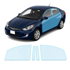 Антигравийная защитная бронепленка по лекалам для Hyundai Accent RB 2011-2017 - зоны дверей и стойки окон