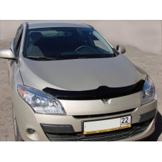 Дефлектор капота мухобойка Renault Megane HB 2008- темная