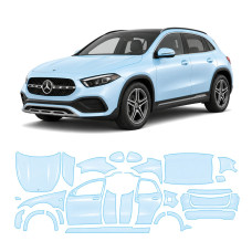 Антигравийная защитная бронепленка по лекалам для Mercedes-Benz GLA H247 2020-2023 - полный кузов