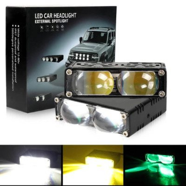 LED Фара Світлодіодні 40W 70x22x55 мм 12-80V External SportLight L26 на одну лінзу W/Y Мультипідсвічування 2 шт
