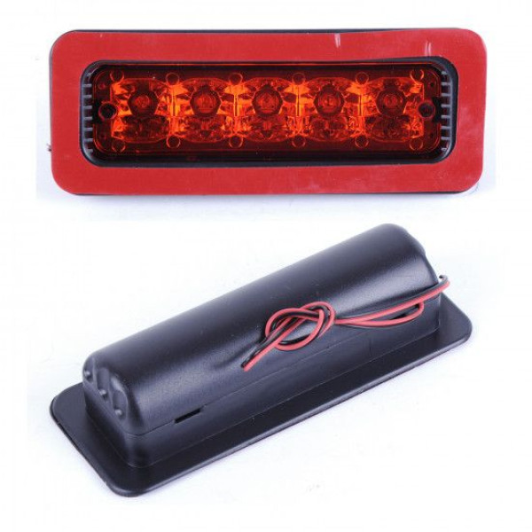 Стоп додатковий сигнал 18 см / 8 LED / 170x65x40 мм / Внутрішньосалонний / Червоний 1 шт