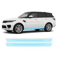 Антигравийная защитная бронепленка по лекалам для Land Rover Range Rover Sport L494 facelift 2018-2022 - нижняя зона кузова пороги
