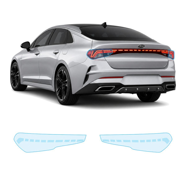 Антигравийная защитная бронепленка по лекалам для Kia K5/Optima DL3 2020-2023 - задние фонари стопы