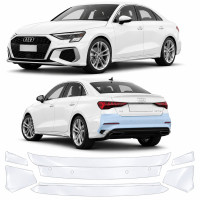 Антигравийная защитная бронепленка по лекалам для Audi A3 8Y 2020-2024 - задний бампер