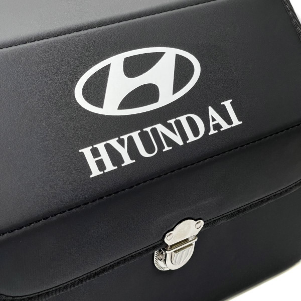 Органайзер саквояж у багажник Hyundai 38 x 31 x 29 см Еко-шкіра Чорний 1 шт