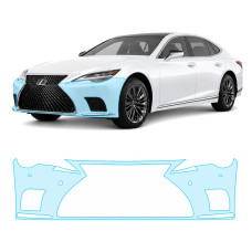 Антигравийная защитная бронепленка по лекалам для Lexus LS XF50 facelift 2021- передний бампер