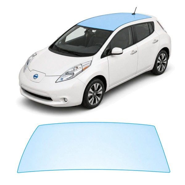 Антигравійна захисна бронеплівка за лекалами для Nissan Leaf ZE0/ZE1 2010-2017 - зона даху