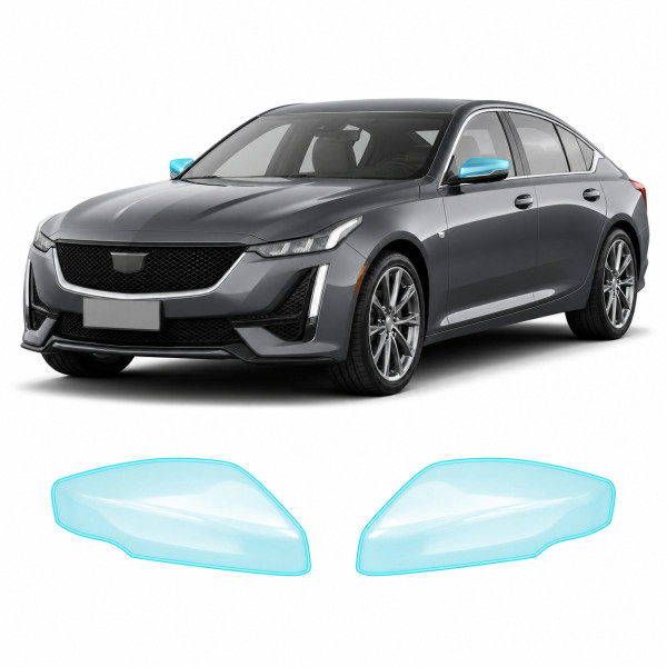 Антигравійна захисна бронеплівка за лекалами для Cadillac CT5 I 2019-2024 - дзеркала