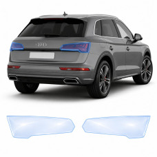 Антигравийная защитная бронепленка по лекалам для Audi Q5 FY facelift 2021-2024 - задние фонари стопы