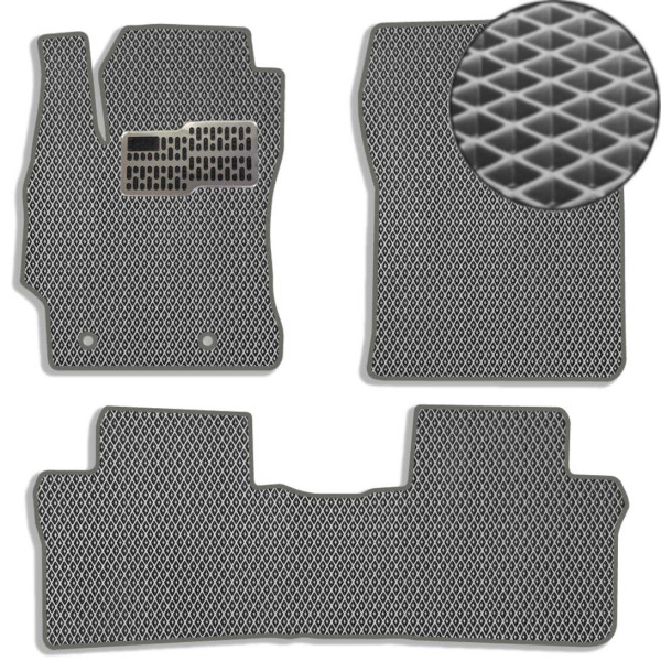 Коврики в салон EVA для Toyota Corolla Е160 / E170 2013-2018 с подпятником Серые 5 шт