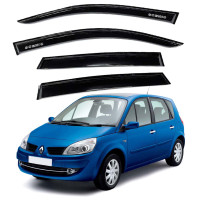 Дефлекторы окон ветровики для Renault Scenic II Grand Scenic 2003-2009 Voron Glass