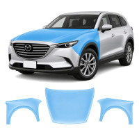 Антигравійна захисна бронеплівка за лекалами для Mazda CX-9 TC 2016-2020 - капот і передні крила