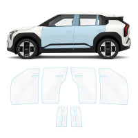 Антигравийная защитная бронепленка по лекалам для Kia EV3 I 2024- зоны дверей и стойки окон