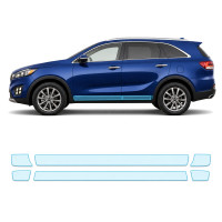 Антигравийная защитная бронепленка по лекалам для Kia Sorento UM 2015-2017 - нижняя зона кузова пороги