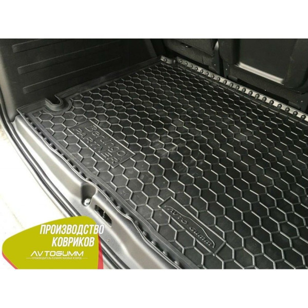 Автомобильный коврик в багажник Citroen Berlingo B9 / Peugeot Partner Tepee 2008- Резино - пластик
