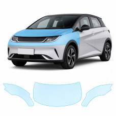 Антигравійна захисна бронеплівка за лекалами для BYD Dolphin I 2021-2024 - капот і передні крила