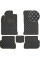 Килимки в салон для Ford Fiesta Хечбек 2002-2008 Екошкіра Коричневі 5 шт (Rombus)