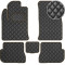 Килимки в салон для Ford Fiesta Хечбек 2002-2008 Екошкіра Коричневі 5 шт (Rombus)