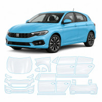 Антигравийная защитная бронепленка по лекалам для Fiat Tipo II facelift 2021-2024 - полный кузов