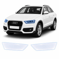 Антигравийная защитная бронепленка по лекалам для Audi Q3 8U 2011-2018 - оптика (фары и ПТФ)