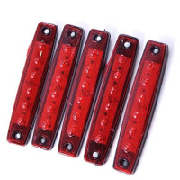 LED Габарит Thoc Auto 100 х 20 мм 12/24V 6 диод Красный (ТН-612) 5 шт