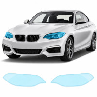 Антигравийная защитная бронепленка по лекалам для BMW 2 Series F22 2014-2021 - оптика (фары и ПТФ)