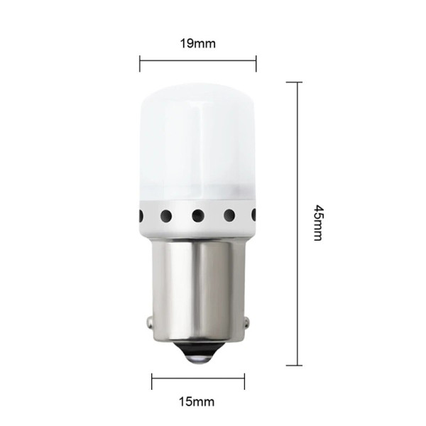 Автолампа світлодіодна LED 12/24V T25 6W Матова (BA15s) Білий Світло 1 шт №52