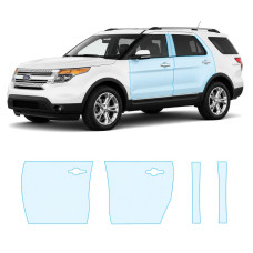 Антигравійна захисна бронеплівка за лекалами для Ford Explorer (US) V 2011-2019 - зони дверей і стійки вікон