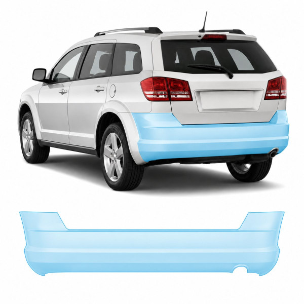 Антигравийная защитная бронепленка по лекалам для Dodge Journey I 2009-2020 - задний бампер