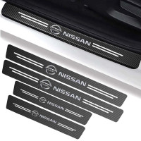 Захисна плівка накладка на пороги для Nissan Чорний Карбон 4 шт