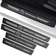 Захисна плівка накладка на пороги для Nissan Чорний Карбон 4 шт