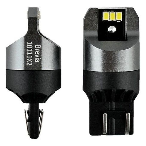 LED автолампа Brevia Power 12/24V T20/5 W21/5W 6x3020SMD 330Lm 6000K CANbus W3x16q 2 шт (10111X2)