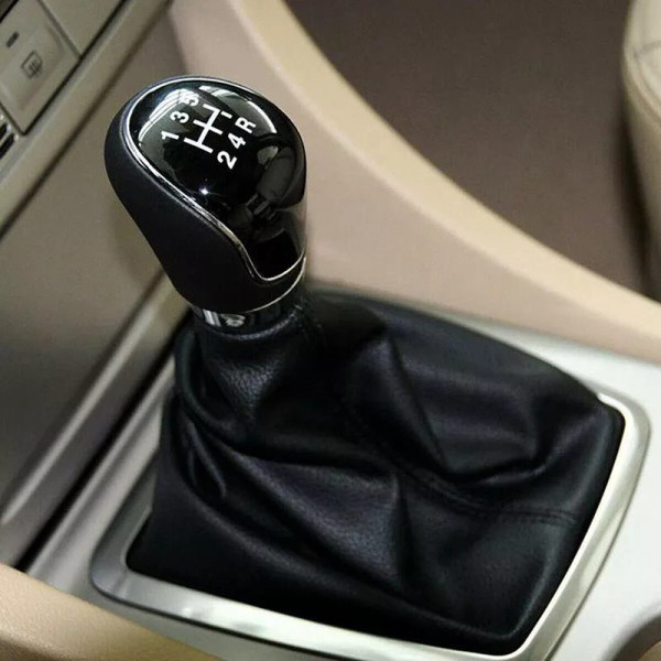 Ручка КПП с пыльником в сборе Модельная для Skoda Octavia A7 2014-2021 Экокожа (5 Скоростей) №34