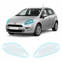 Антигравійна захисна бронеплівка за лекалами для Fiat Punto (Grande Punto/Punto Evo) III 2005-2018 - оптика (фари та ПТФ)