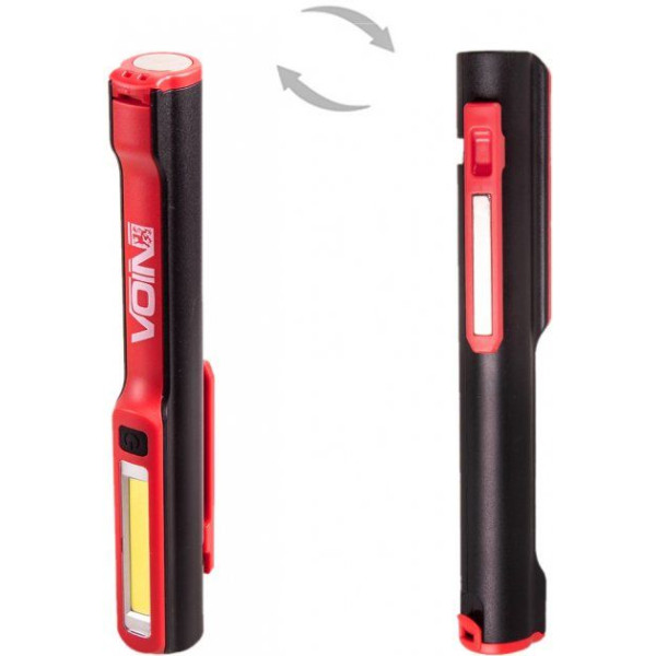 Фонарь Переноска VOIN 3W-COB+3W XPE / АКБ1200 mAh Магнит Аккумулятор Встроенный (USB Зарядка)