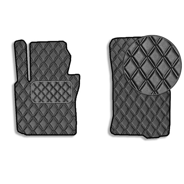 Коврики в салон передние для Volkswagen Jetta V 2005-2010 Экокожа с подпятником 2 шт (Rombus)