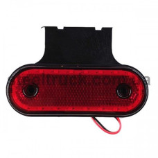Габарит LED прямоугольный 110х42 мм / 12/24V / 20 диодов / резиновый кронштейн / Красный 2 шт (Турция)