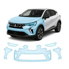 Антигравійна захисна бронеплівка за лекалами для Mitsubishi ASX III 2023- передня частина авто (капот бампер крила))